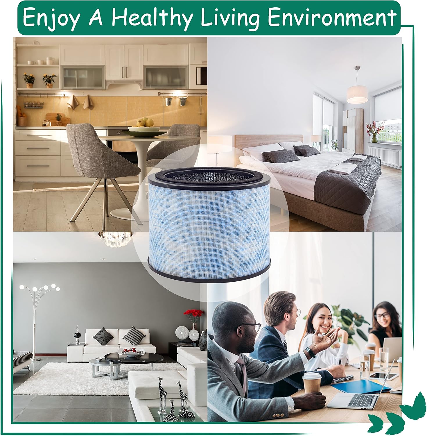 AP200 Filter Replacement, Compatible with Instant® AP200 Air Purifier, H13 Grade True HEPA and Activated Carbon Filters, Compare to F200 Filter,2 Pack