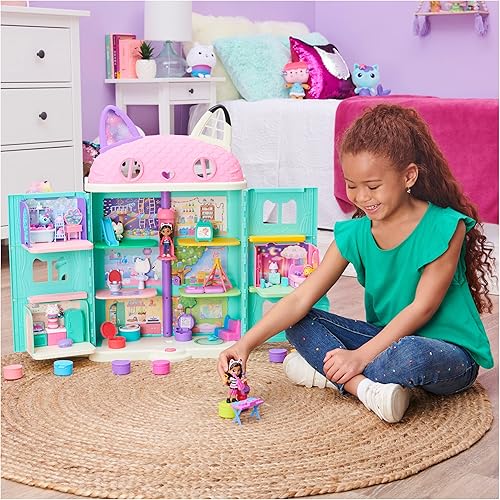 Miniatura 3 de Gabby's Dollhouse, Kitty, juego de karaoke con 2 figuras de juguete, 2 accesorios, entrega y muebles de pieza, juguetes para niños a partir de 3 años