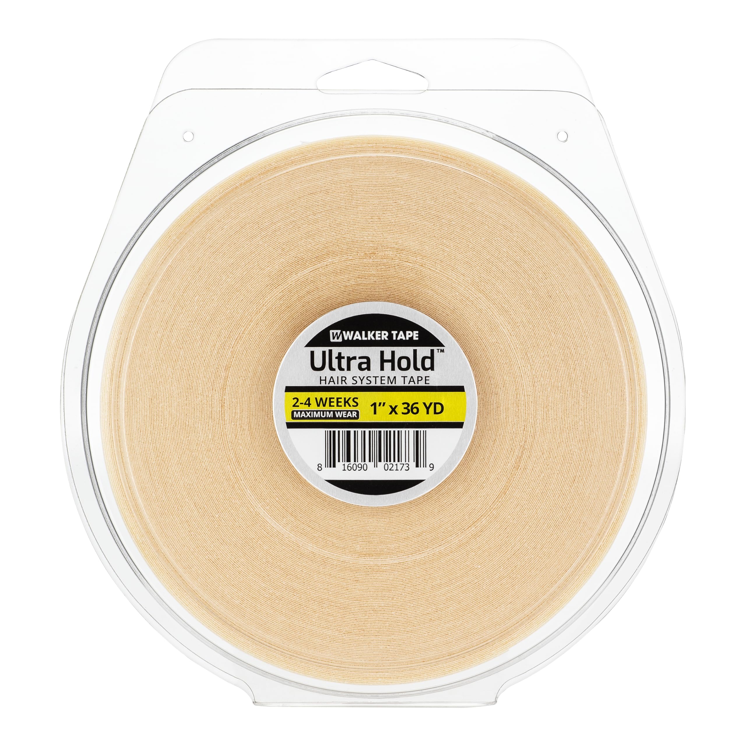 Walker Ultra Hold - Nastro biadesivo per capelli per parrucche e Toupee, 3,5 cm x 36 m, trasparente