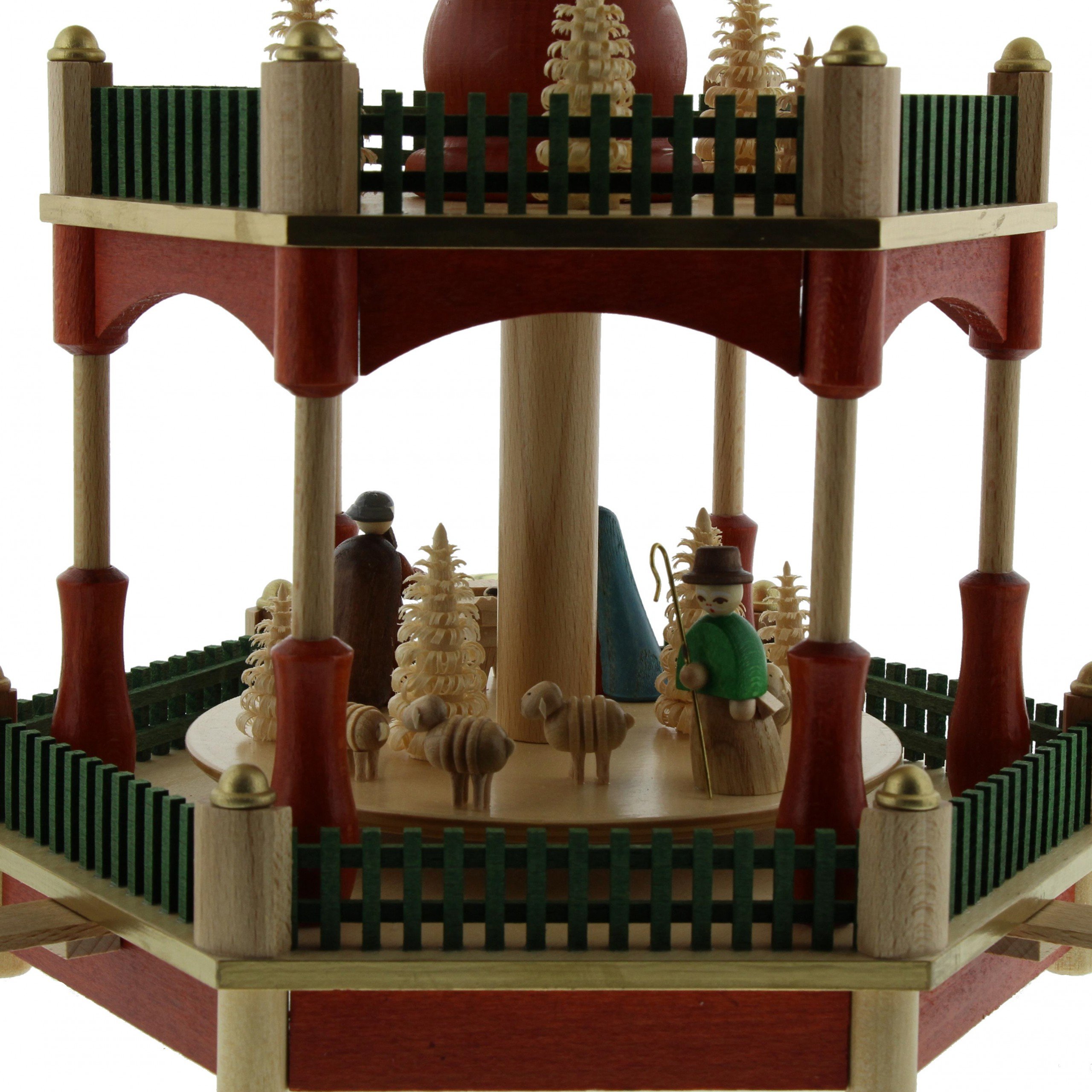 Piramide di Natale la nascitá di Cristo, 4 piani, 74 cm di alte.. RG