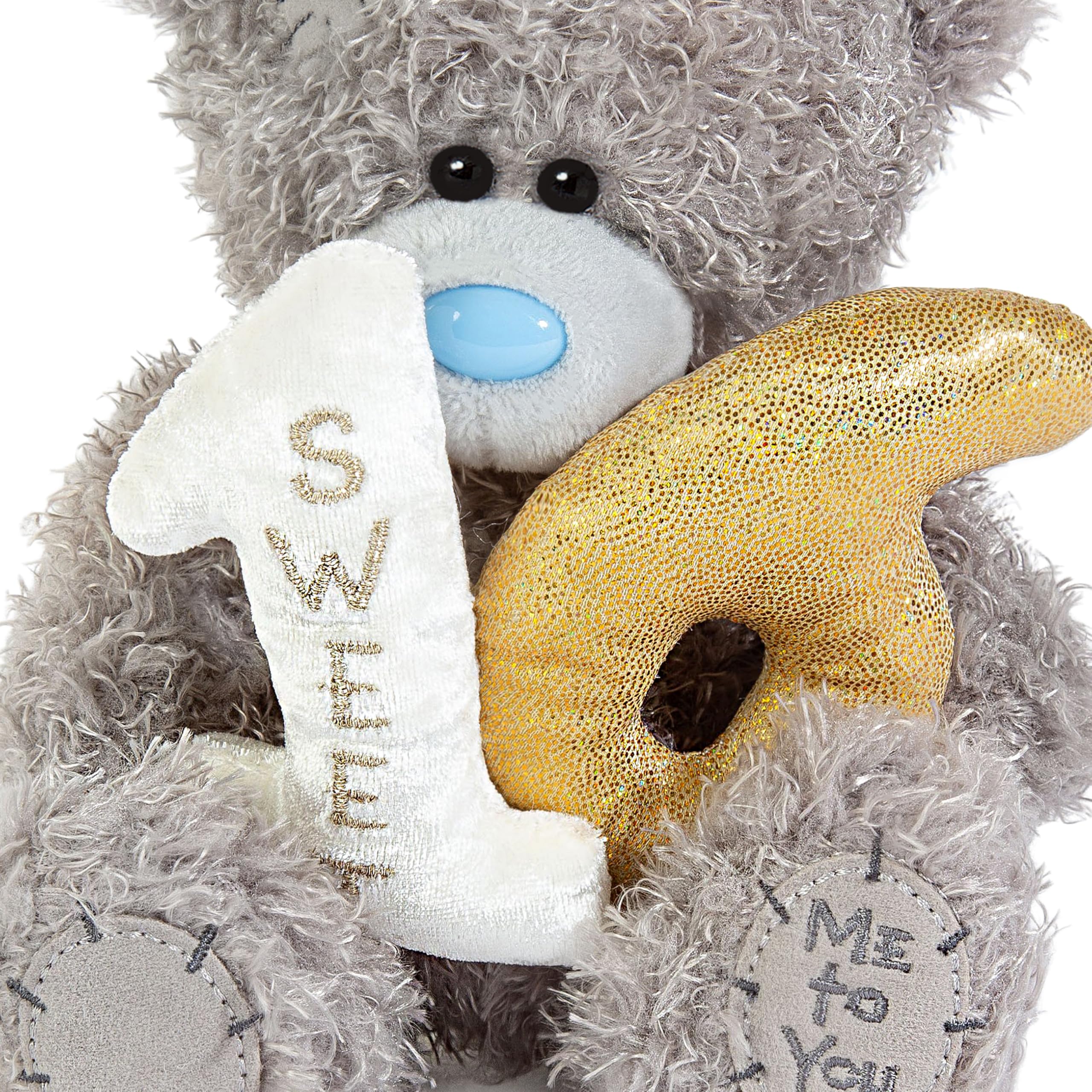 Me to You Tatty Teddy 16th Birthday Plush 15cm-High Bear On Luxury Gift Plinth - Official Collection, Grey — view 4