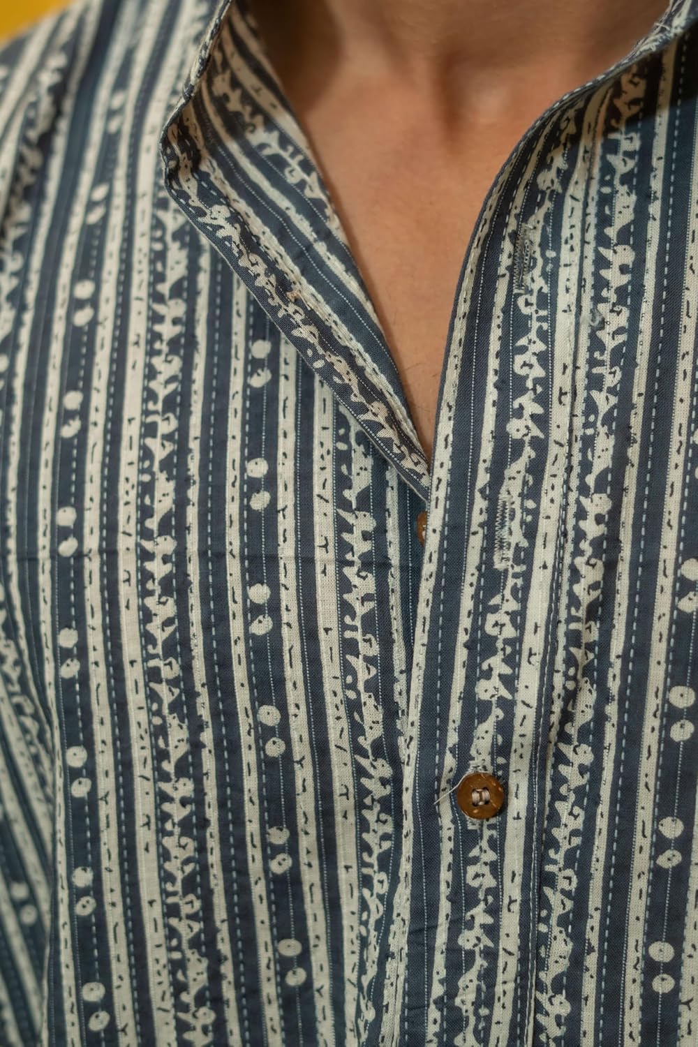 SHASAK Clothing Indian Kurta for Men - Grey Short Kurta in Indian Style, Perfect for Weddings and Casual Events - Image 6