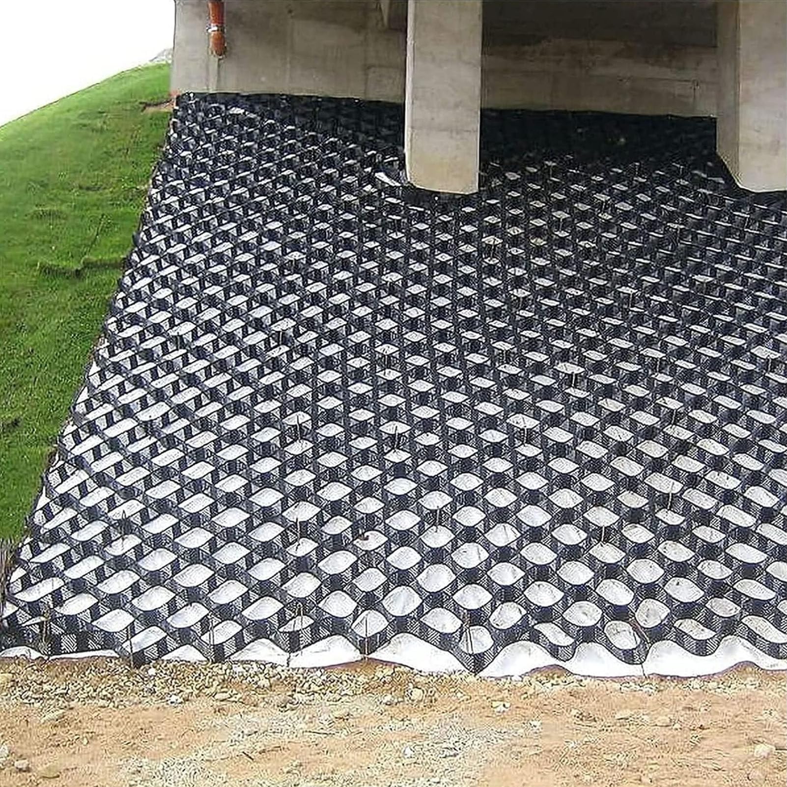 PioMue Durable Gravel Stabilizer Honeycomb Grid, HDPE Geo Grid Ground Gravel Grid for Driveways, Patios,Pathways,Farm, Horse Paddock & Slope Stabilization Height5cm/2in-4x8m/13x26ft