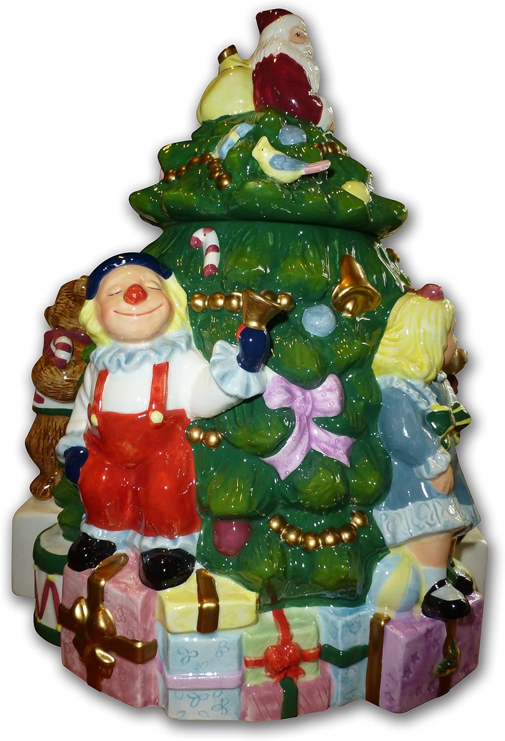 Spode Christmas Tree "Toys Around The Tree" Cookie Jar with Lid