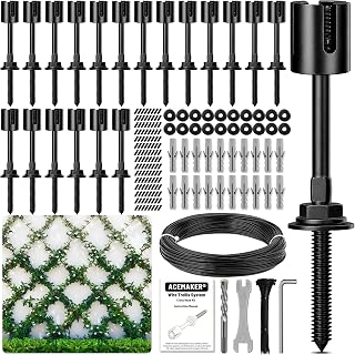 Wire Trellis Kit, 20-Set 1/8” Black Crosshead Kit with 98ft Cable