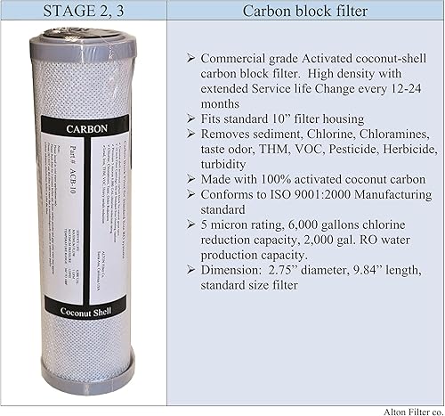 Miniatura 3 de Juego de filtros APEC compatibles con la parte inferior 3 filtros para el modelo ROES-50, ROES-75, RO-45, RO-90, RO-PH90, RO-PERM, RO-Pump, RO-Hi,