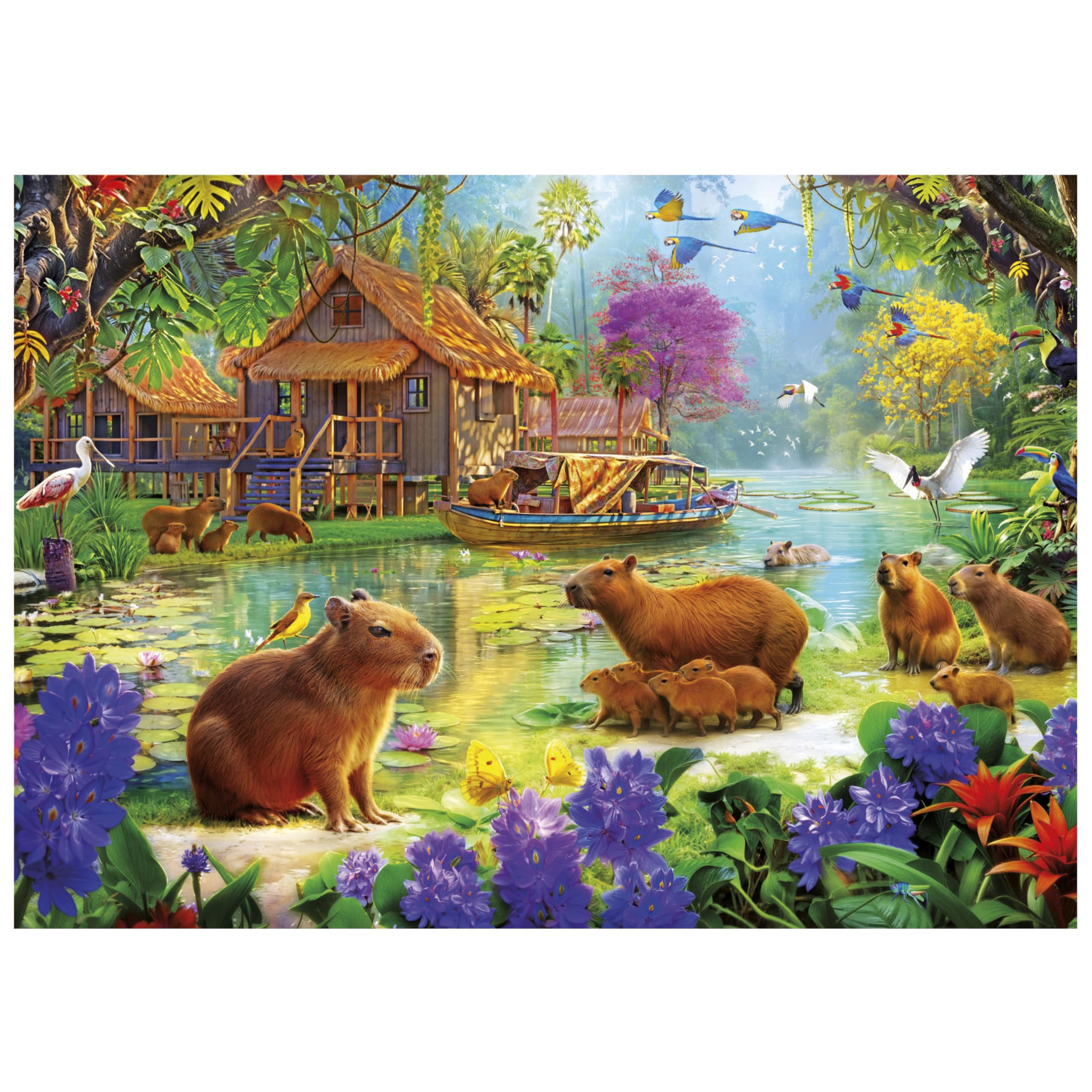 Educa - Puzzle Infantil de 500 Piezas | Pueblo de Capibaras | Medidas: 48 x 34 cm | A Partir de 11 años (20547) — view 2