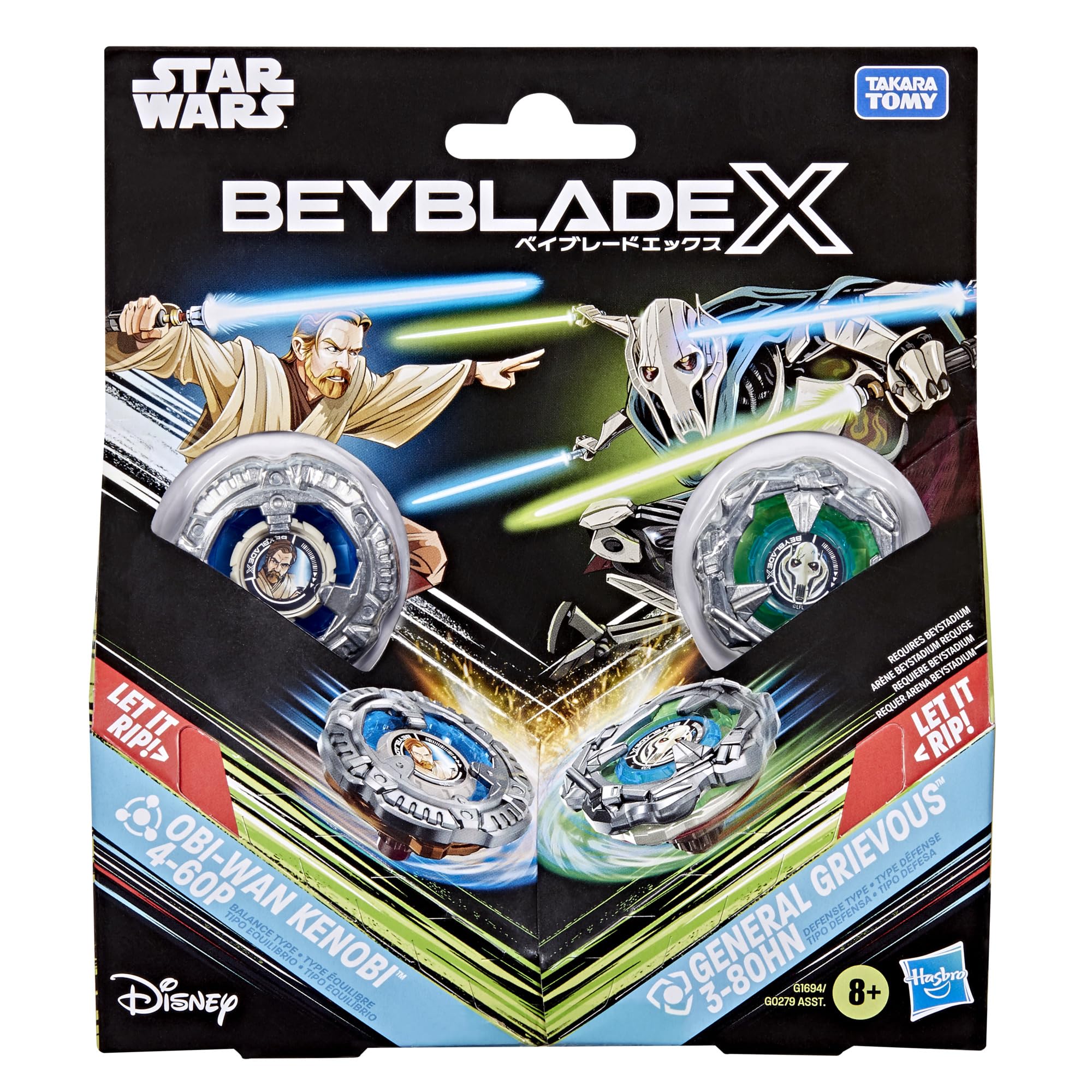 Beyblade X i Gwiezdne wojny Collab, Obi-Wan Kenobi 4-60P kontra General Grievous 3-80HN