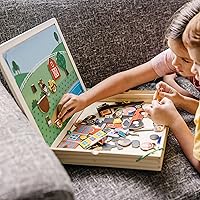 Vista 7 de Melissa & Doug - Juego magnético de madera con imágenes, con 119 imanes y tarjetas de escenas complementarias.