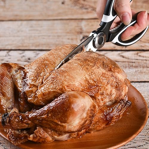 Vista 16 de Tijeras de cocina de calidad coreana, grandes para cortar carne coreana, Kalbi, comida coreana para parrilla, acero inoxidable 3.0T duradero, mango