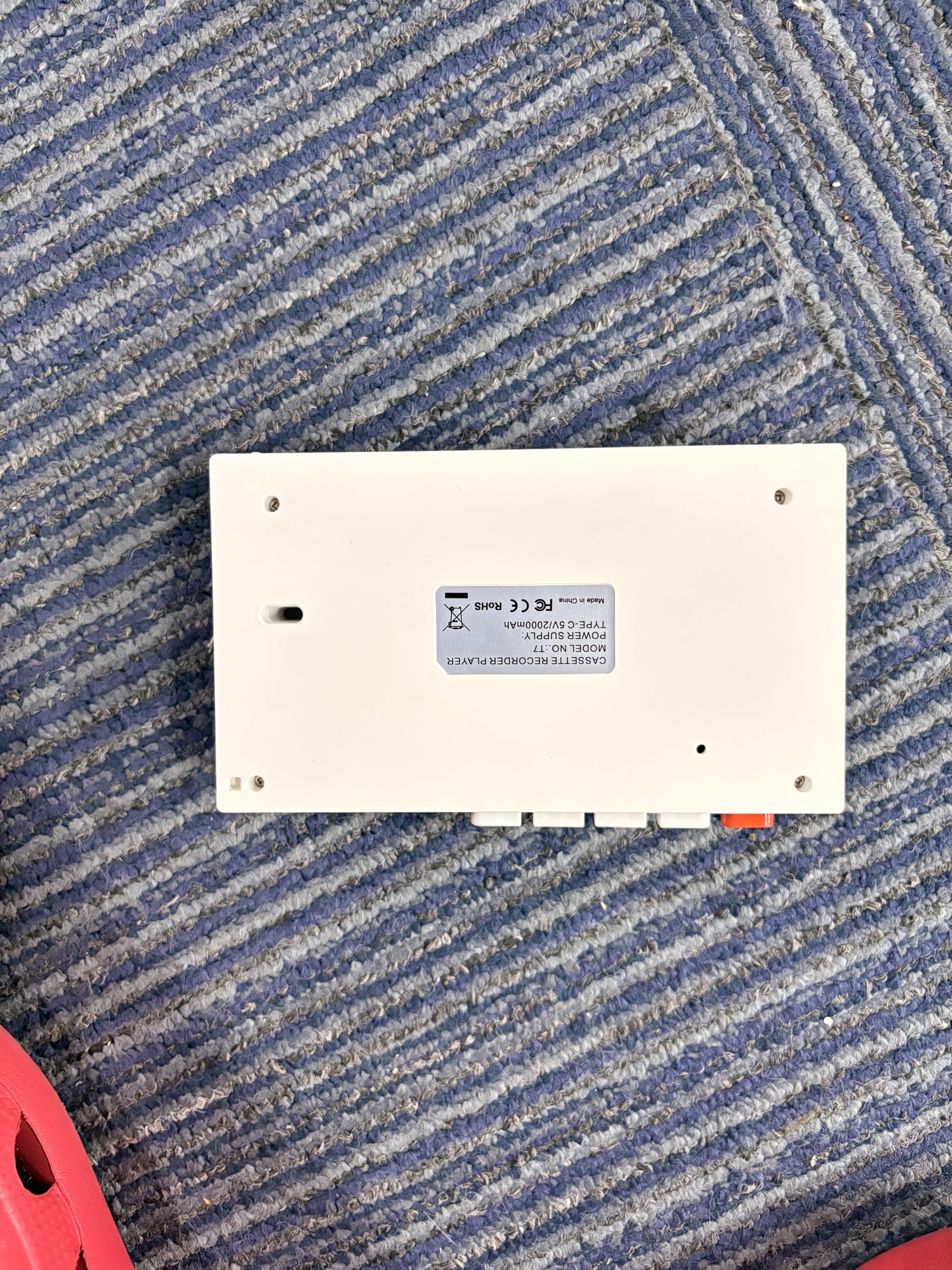 Tragbarer Kassetten-Player mit Bluetooth Sender & Empfänger, 2000mAh wiederaufladbar, Kassettenrekorder für Sprache & Bluetooth Musik, integrierter Lautsprecher, 3,5 mm Kopfhöreranschluss