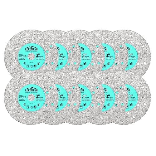 Miniatura 13 de Disco de molienda de losa de roca - Disco de corte de vidrio de 4.5 pulgadas, 5 unidades, amoladora angular de diamante para disco de corte de