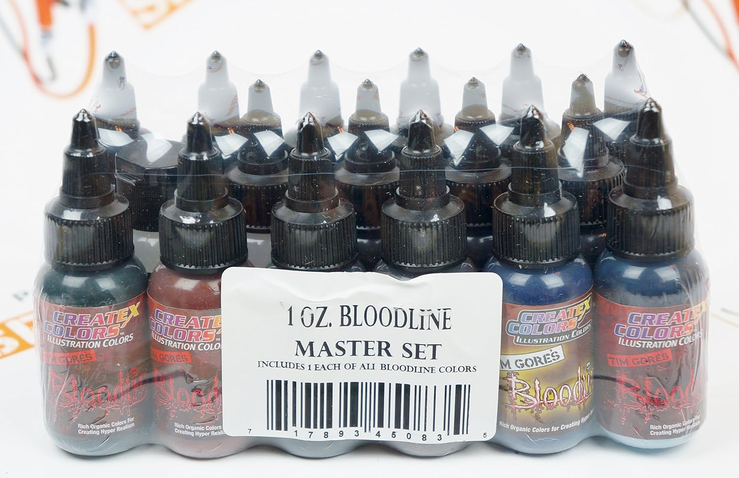 15 Colors + Reducer Createx Illustration Bloodline Master Set 1oz by SprayGunner