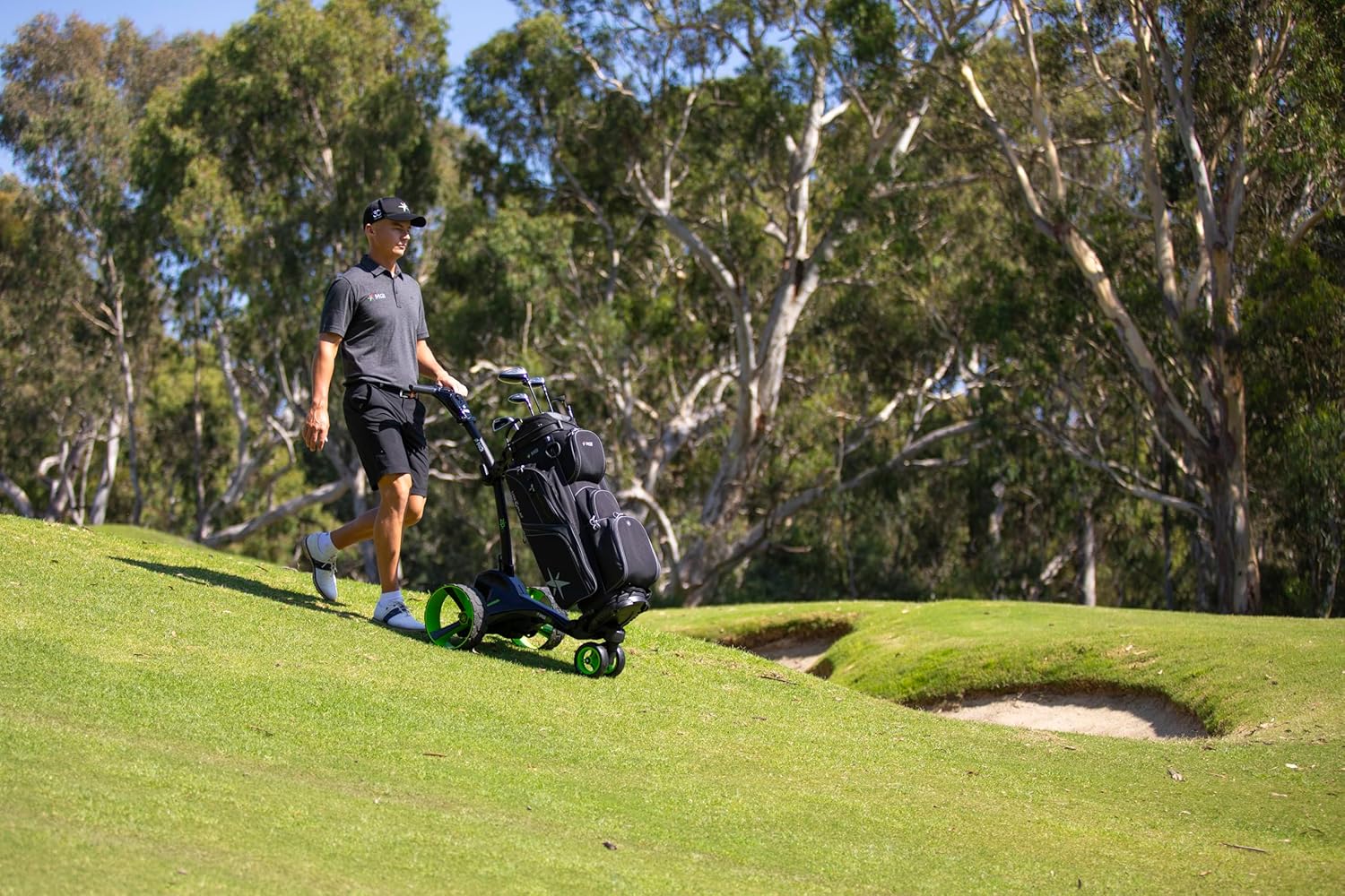 MGI Zip X5 Electric Golf Cart - 36 Hole Battery - (Drink, Umbrella, & GPS Phone)