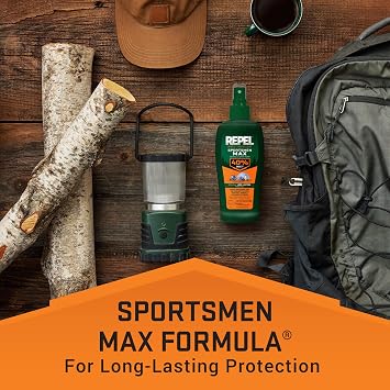 Repel Insect Repellent Sportsmen Max Formula Pump Spray 40 Percent DEET, 6 Ounces, Long-Lasting Insect Repellent Spray Repels Mosquitoes, Ticks, Gnats, Biting Flies, Chiggers And Fleas, 12 Pack