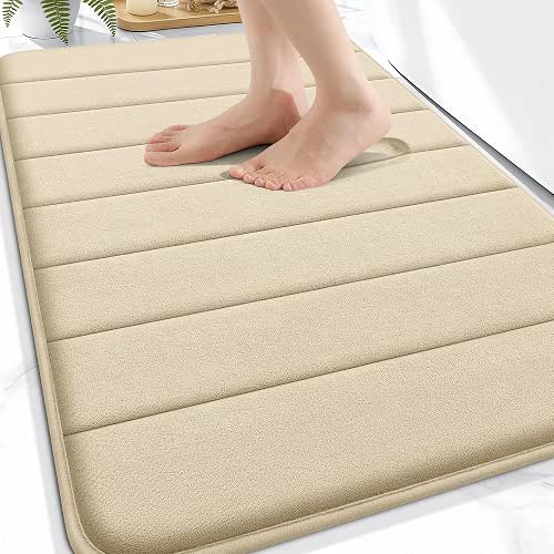 OLANLY Memory Foam Bath Mat 30x20, Super Soft Absorbent Bathroom