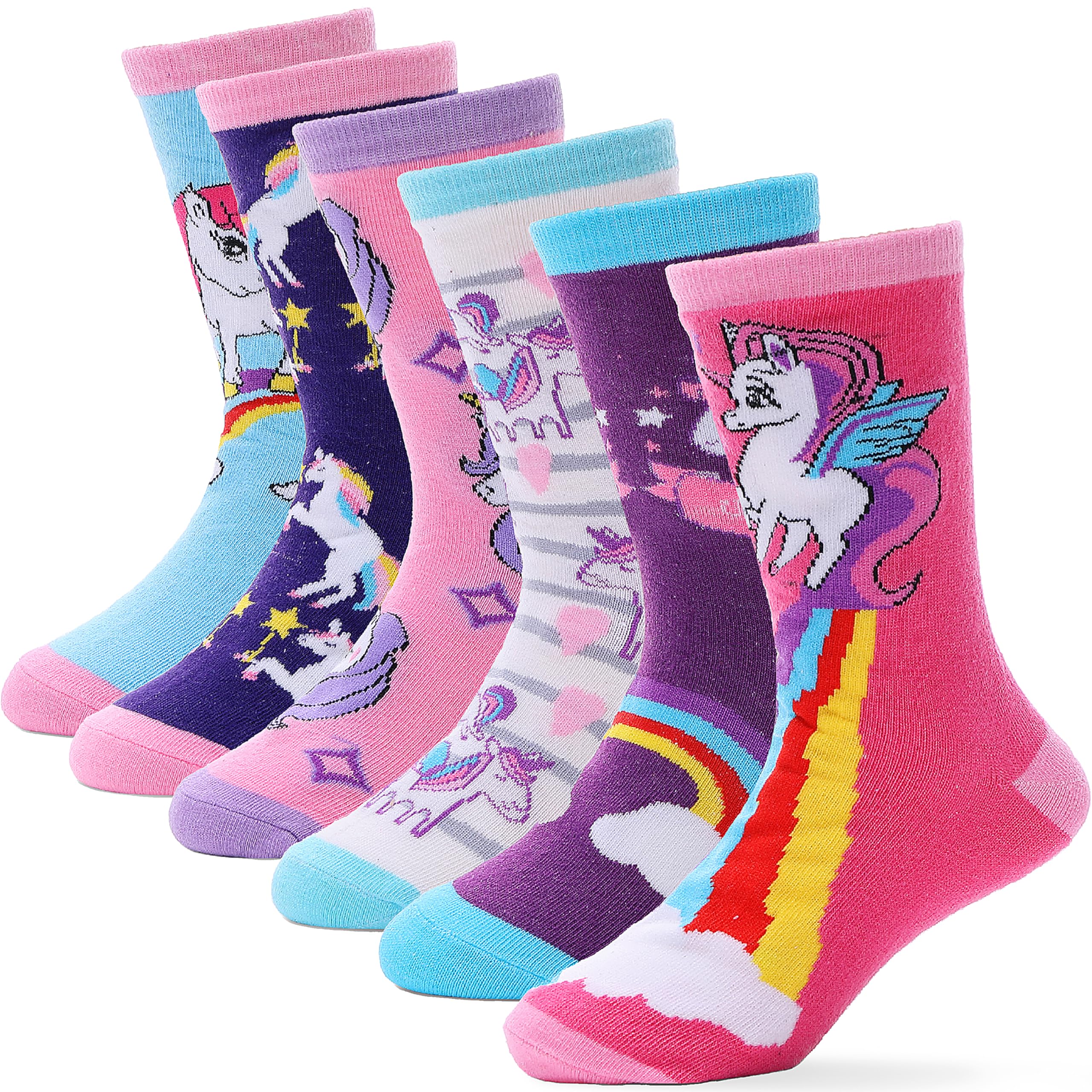 ANTSANG Kids Cotton Crew Socks for Girls Boys Toddler,Novelty Fashion Socks