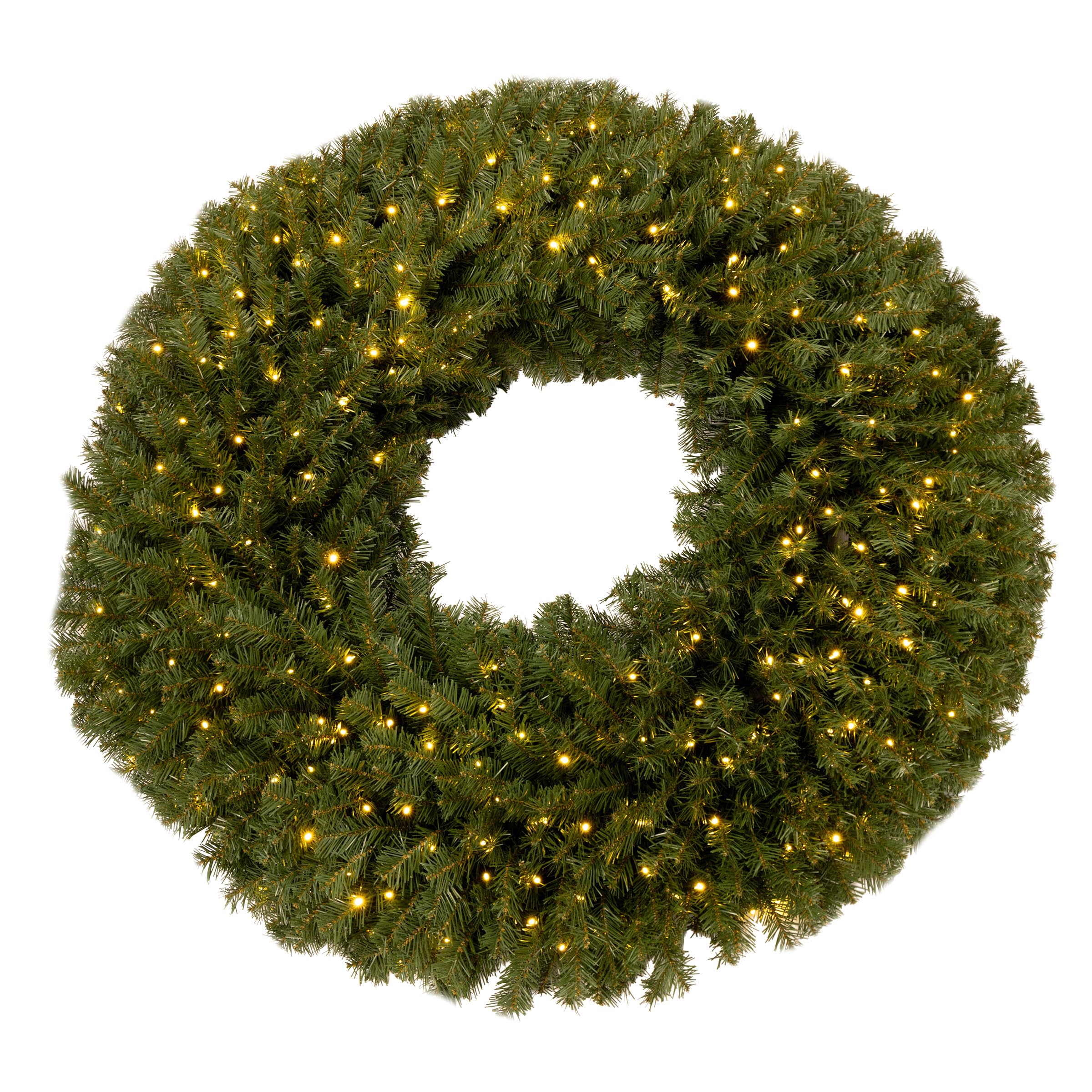 60in. Large Christmas Wreath - Artificial Spruce Wreath with 300 LED Lights and 996 Realistic Branch Tips - Indoor/Outdoor Christmas Decorations for House, Front Porch, Mantel, or Wall by Elf Stor