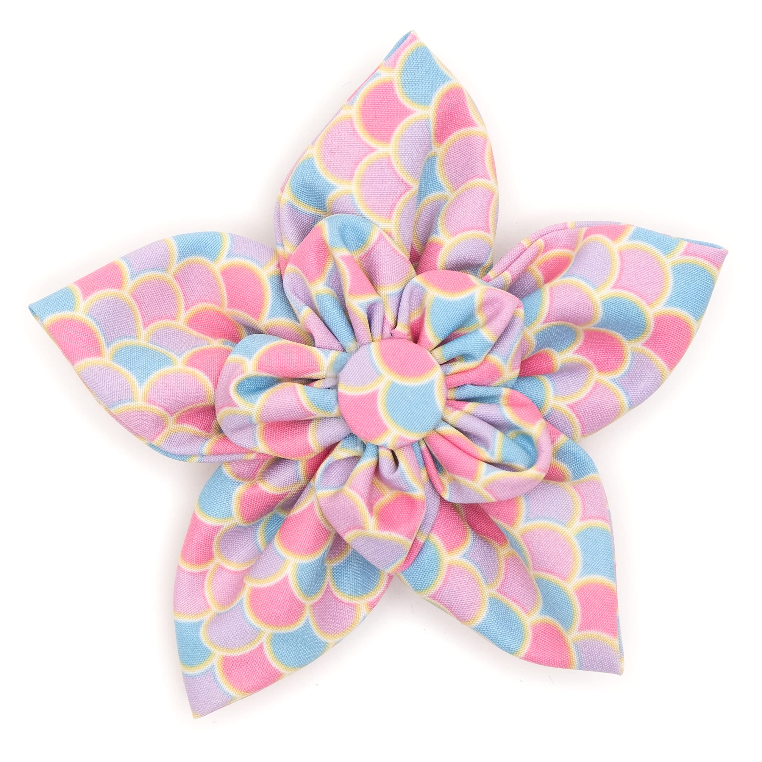 The Worthy Dog Mermaid Flower – Comfortable Adjustable Attachment for Cute Cats, Dogs, Puppies & Small to Large Dogs – Festive Accessories in a Variety of Patterns & Colors.