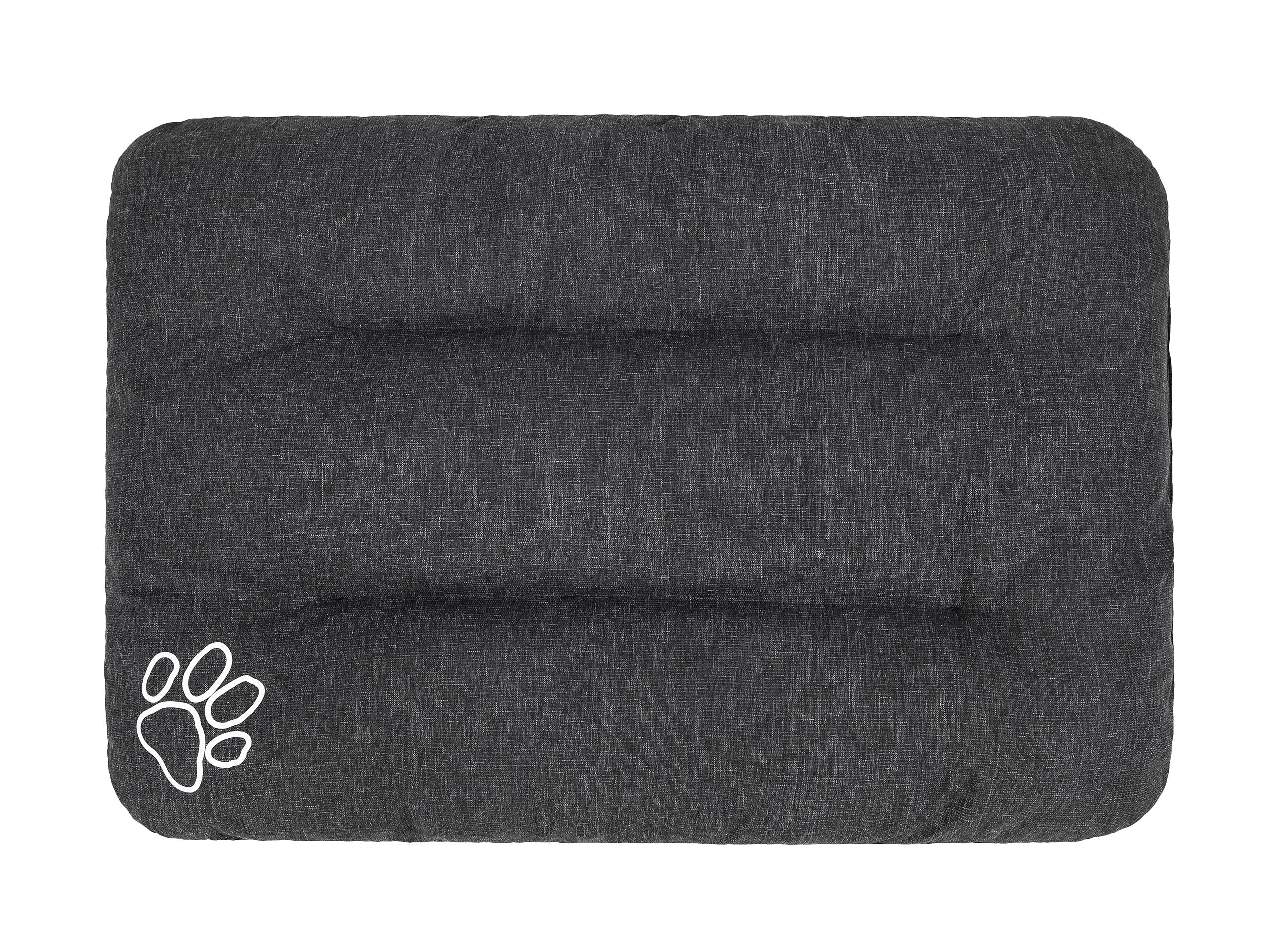 Cama para perros, sofá para perros, cojín para perros, sofá, colchón, cama, cama para animales, suave, cojín R3, 115 x 80 cm, color negro con piedras ecológicas