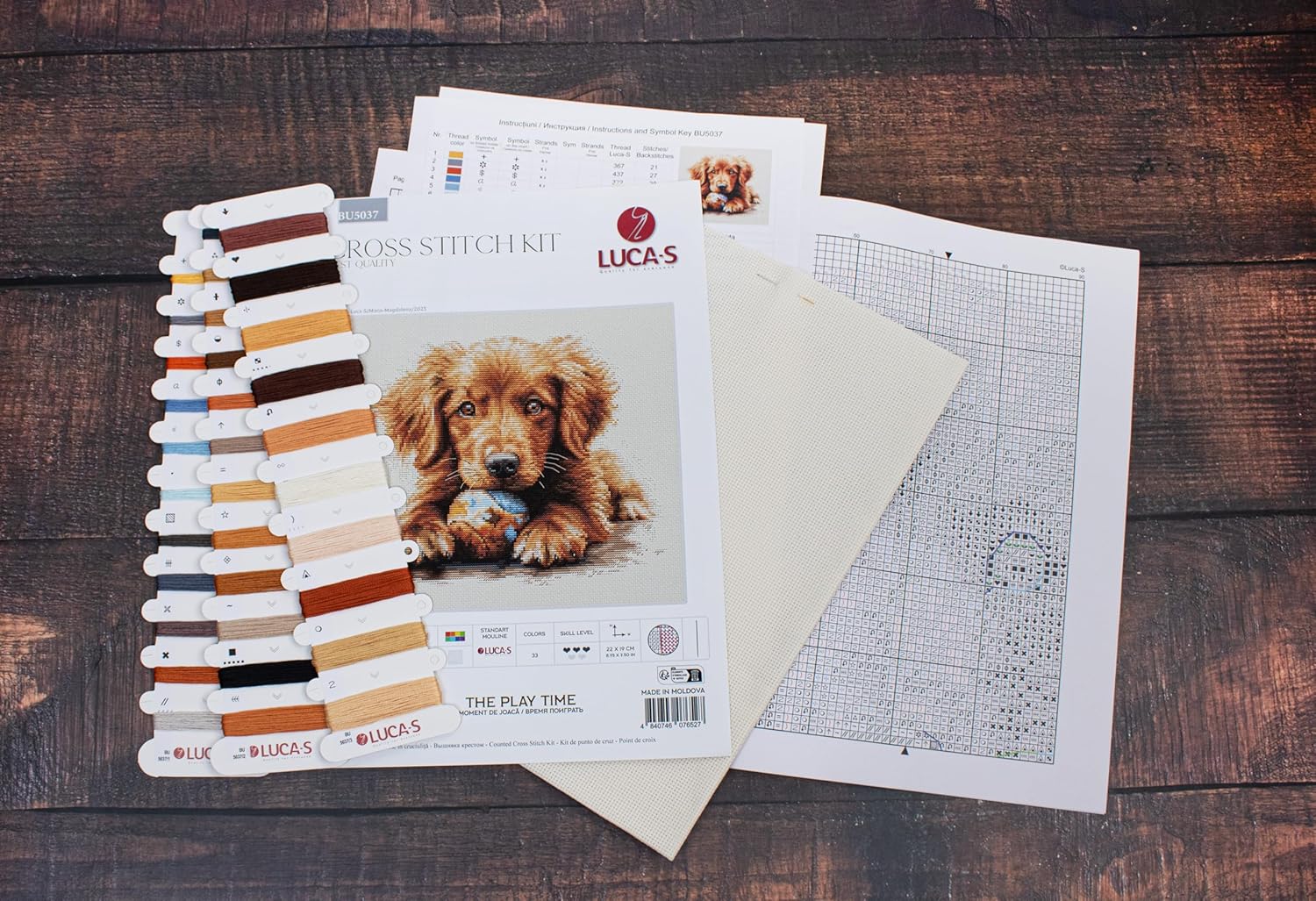 Luca-S Cross Stitch Kit The Play Time