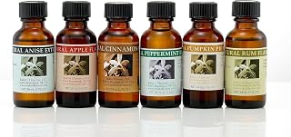 Holiday Natural Flavors Collection, 6 -1OZ, Anise, Apple, Cinnamon, Peppermint, Almond, Rum