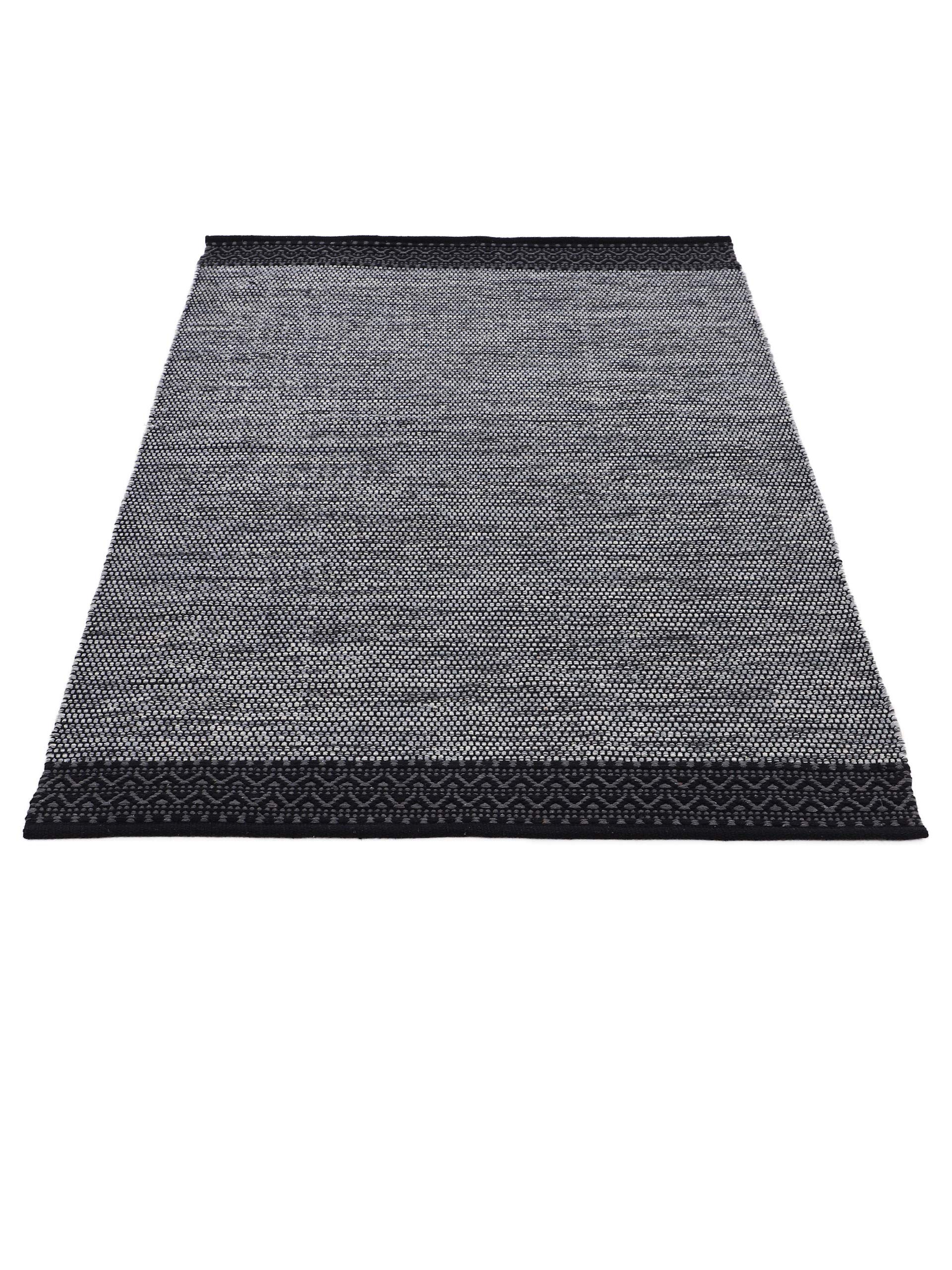 carpetfine Tappeto a tessitura Kilim Mia Grigio 120x170 cm | Tappeto moderno per soggiorno e camera da letto