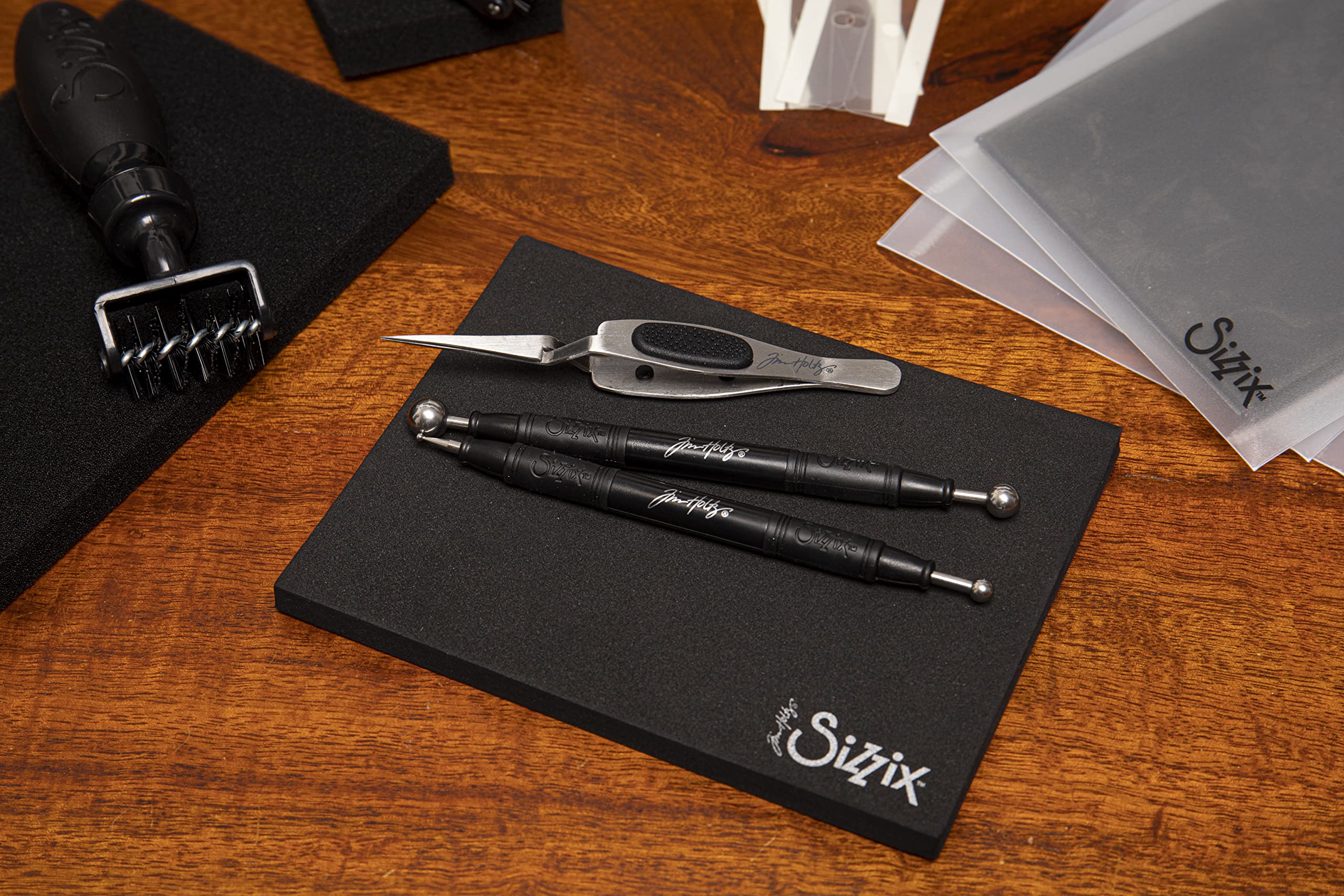 Sizzix Kit Essenziale per Modellatura di Tim Holtz per Arte 3D in Carta e Scolpitura - Nero