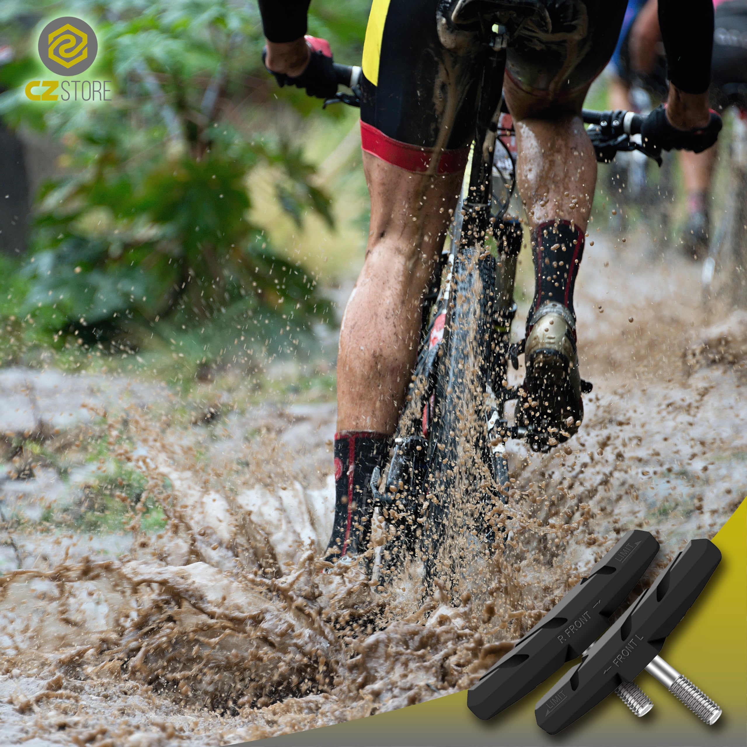 Klocki Hamulcowe V-Brake 70 mm | Zestaw 4/8 szt. |✮✮DOŻYWOTNIA GWARANCJA✮✮ – Klocki Hamulcowe do Roweru Górskiego MTB, Trekkingowego i Miejskiego – W Komplecie Podkładki i Nakrętki