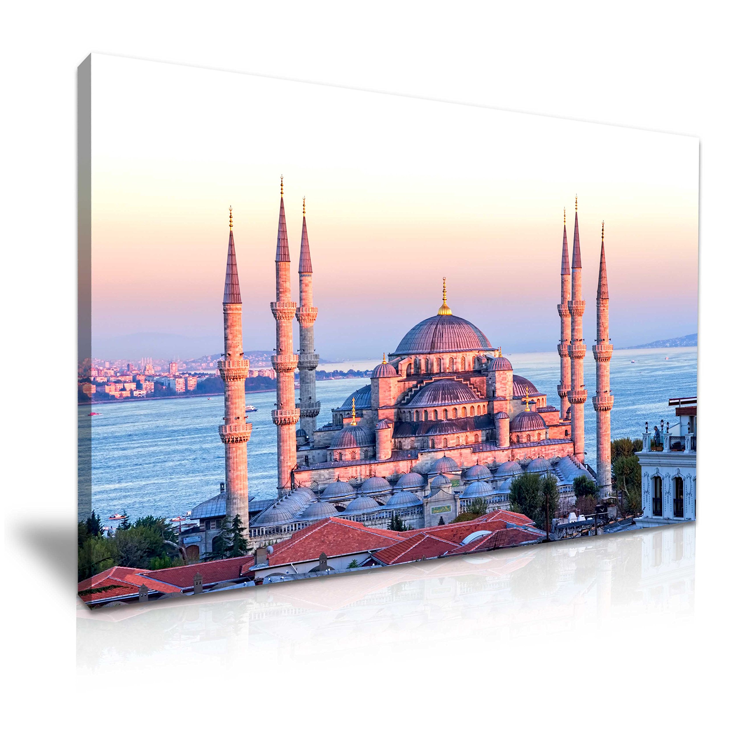 Yes Art Yellow Sultan Ahmed Blue Mosque Istanbul Canvas Modern Wall Art 76X50cm