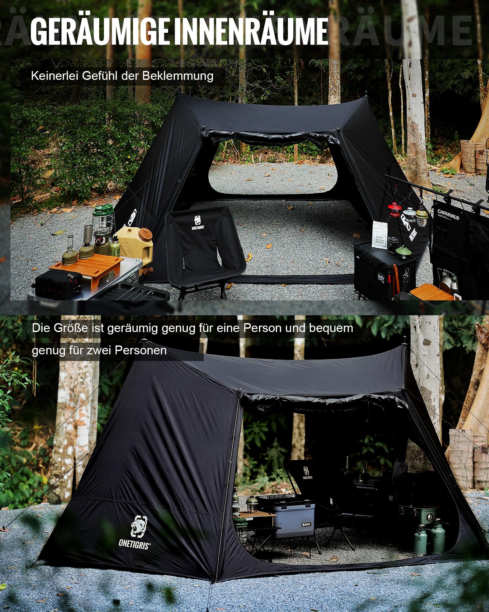 OneTigris Nebula Camping Tent 1-2 Person : Amazon.co.uk: Sports 