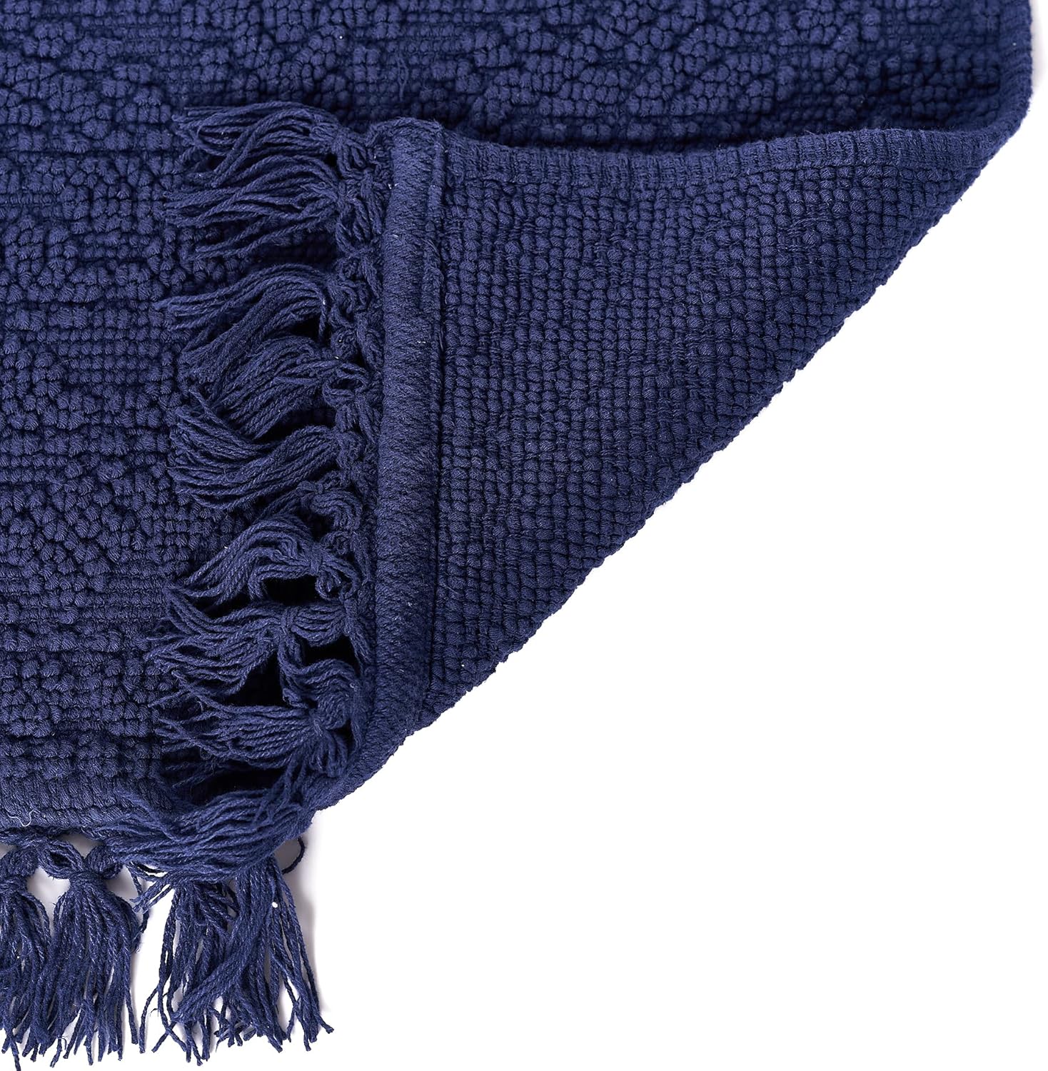 French Connection 2 Piece Bath Rug Set, 17"x24"/20"x34", Navy : Home & Kitchen