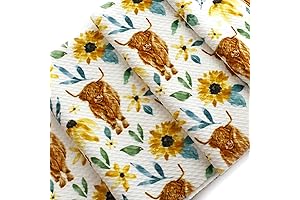 Sunflowers Highlander Cow Bullet Fabrics for Bow Making
