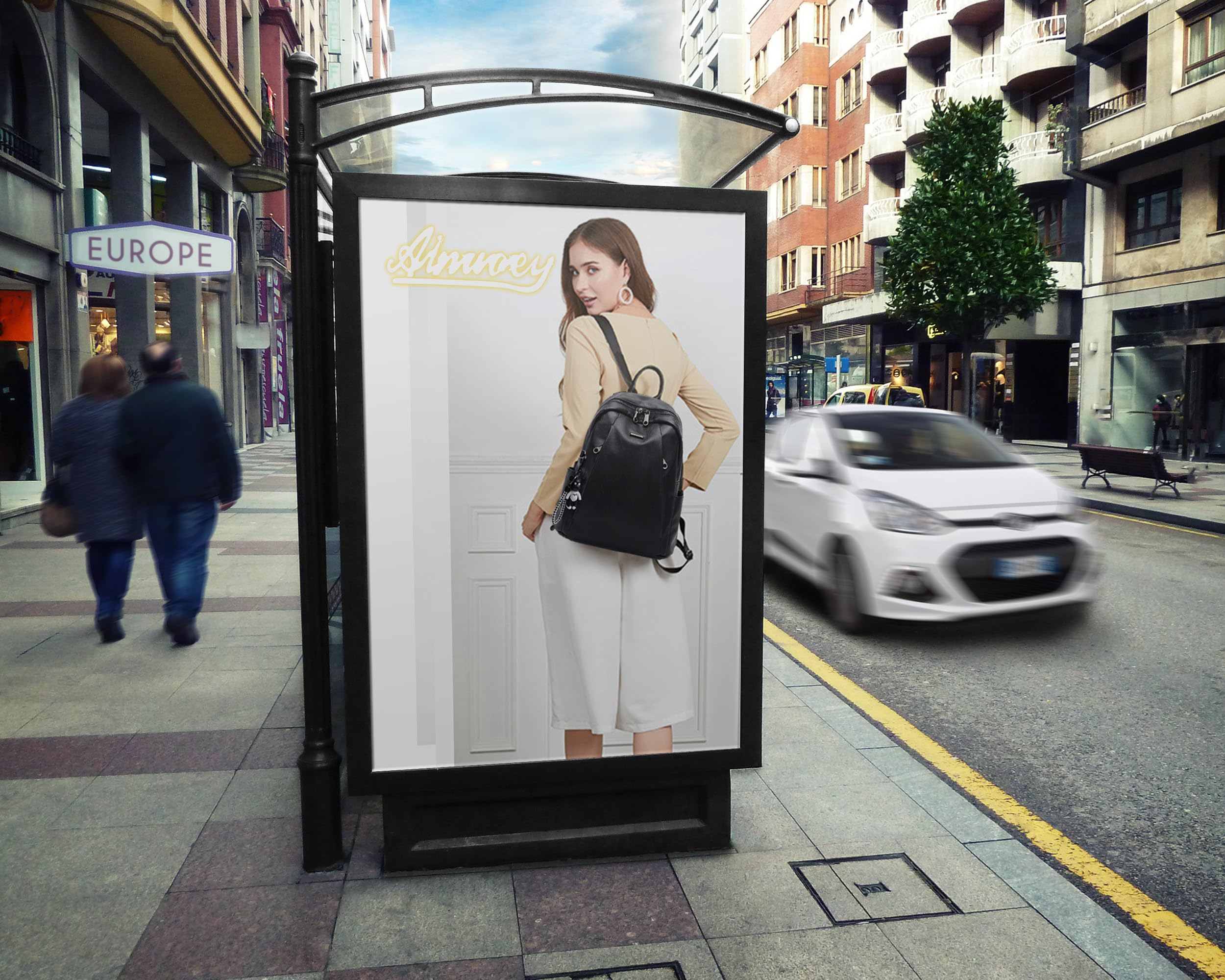 AINUOEY Donna Borse a Zaino Borsa a Zainetto Elegante Tracolla Zaini Firmate Marca Zainetti Antifurto PU pelle 76669 1 pz