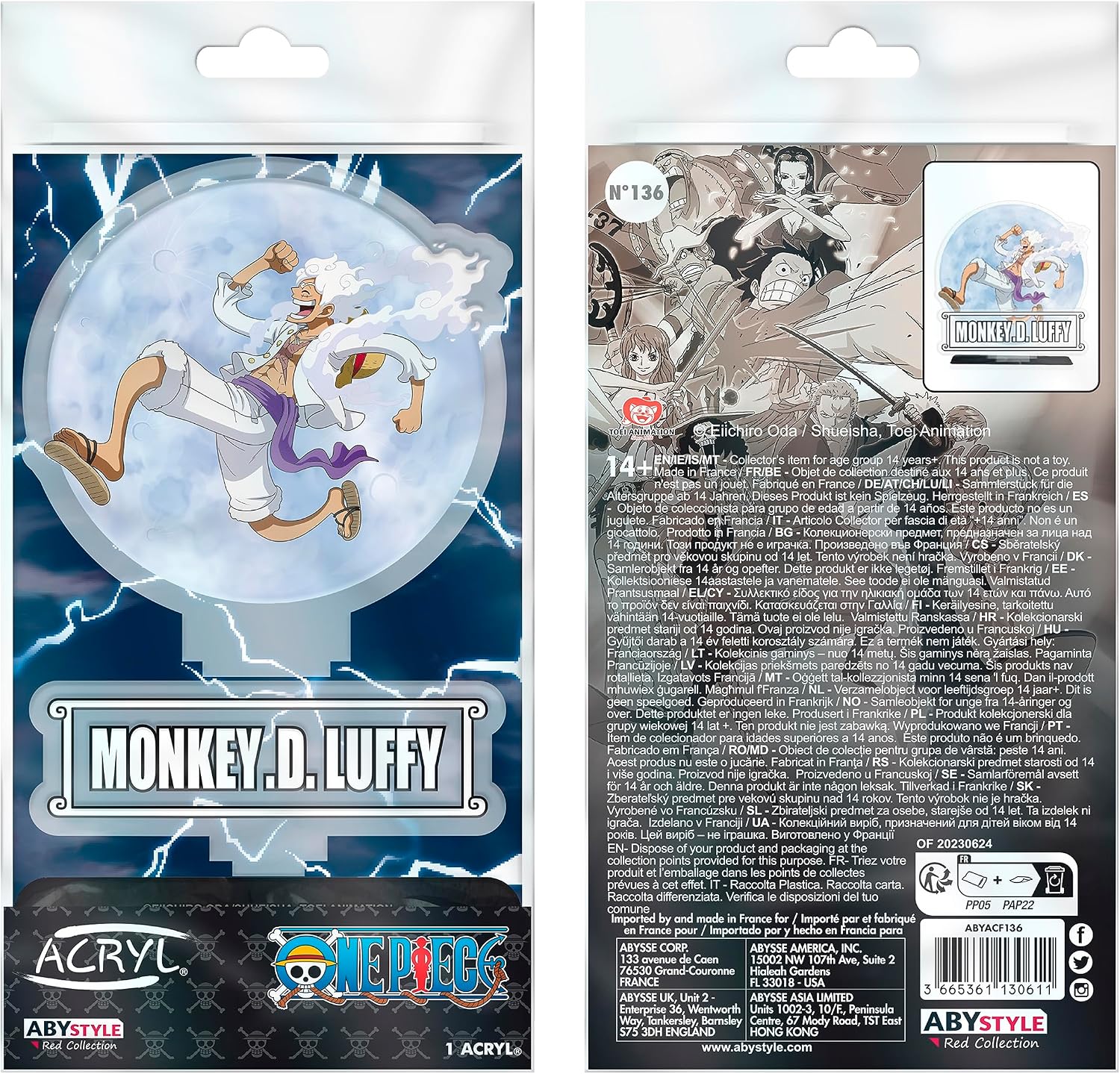 ABYSTYLE One Piece The Warrior of Liberation Anime Manga 4" Acryl® Acrylic Stand Model Figure Anime Manga Desktop Accessories Merch Gift