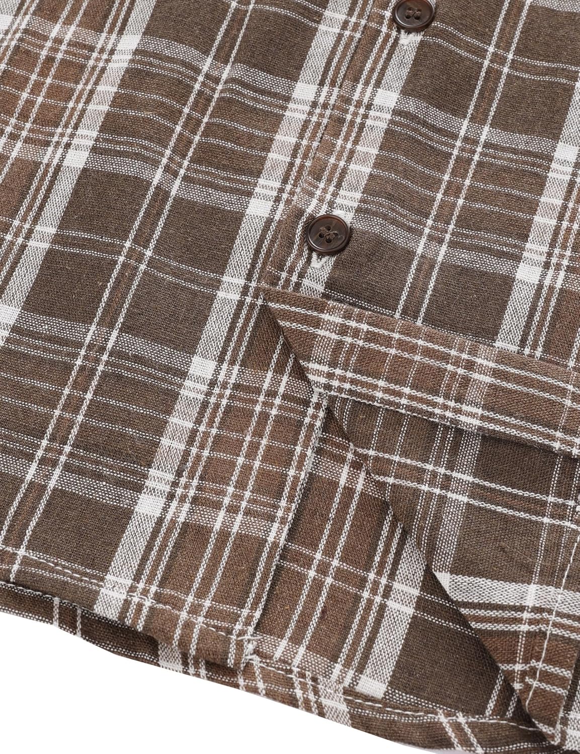 JOGAL Boys Plaid Shirt Long Sleeve Kids Button Down Shirts with Pocket for 6-14 Years - Image 6