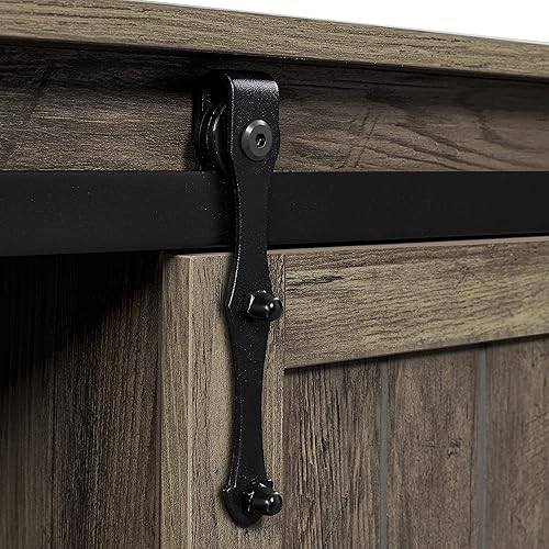 Miniatura 8 de Yaheetech Soporte de TV para televisores de hasta 65 pulgadas, centro de entretenimiento multimedia de 58 pulgadas con puerta corrediza de granero,