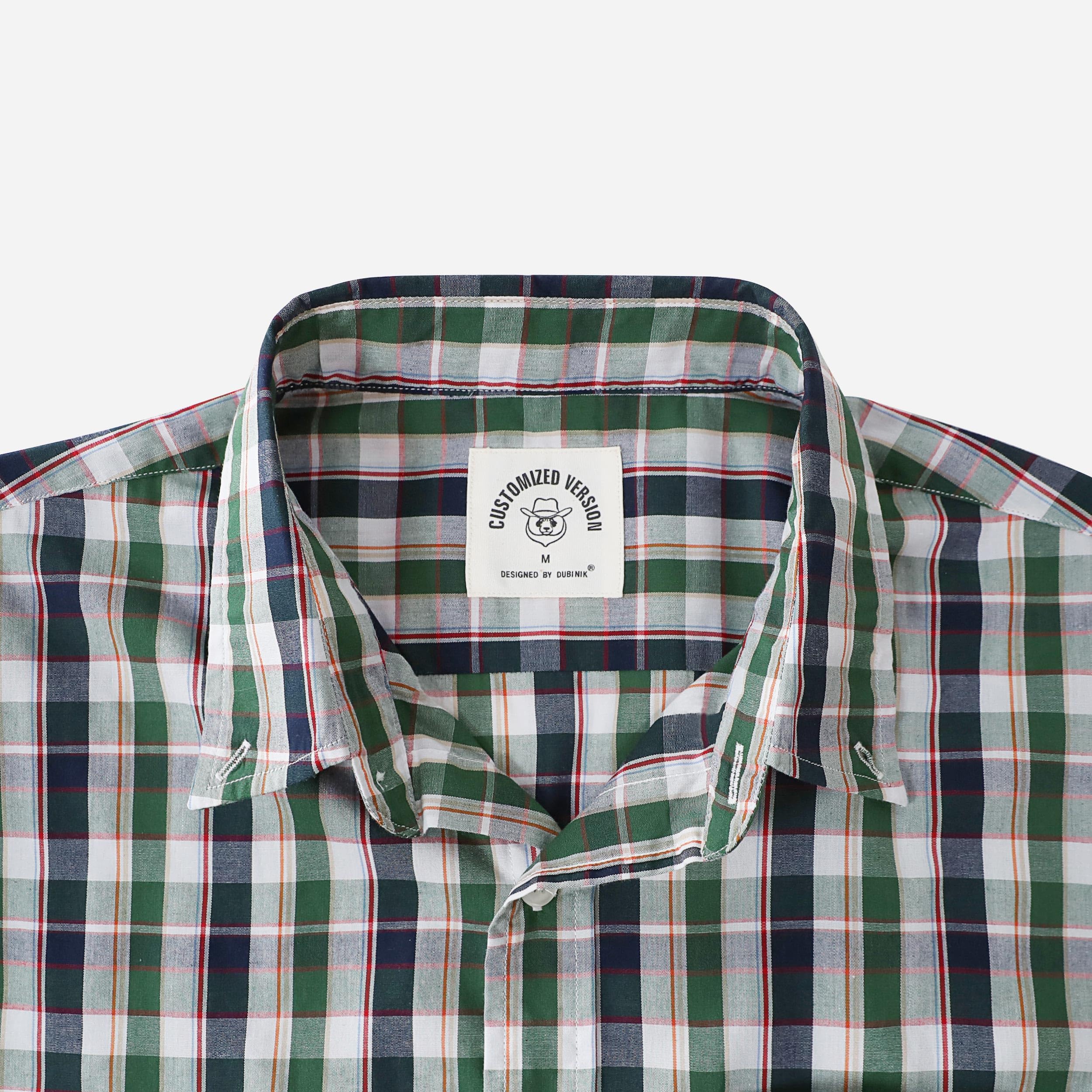 Dubinik® Camicia Quadri Uomo Casual Leggero Botton Down Regular Fit con Taschini