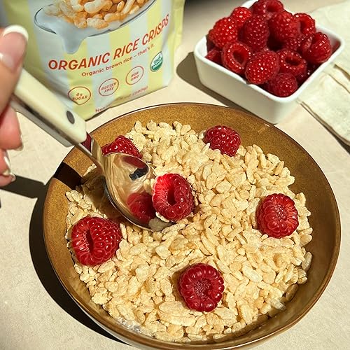 Miniatura 7 de The Real Cereal Company, Patatas fritas orgánicas de arroz integral, paquete de 3 unidades, certificado USDA orgánico, cero azúcar, sin gluten, sin