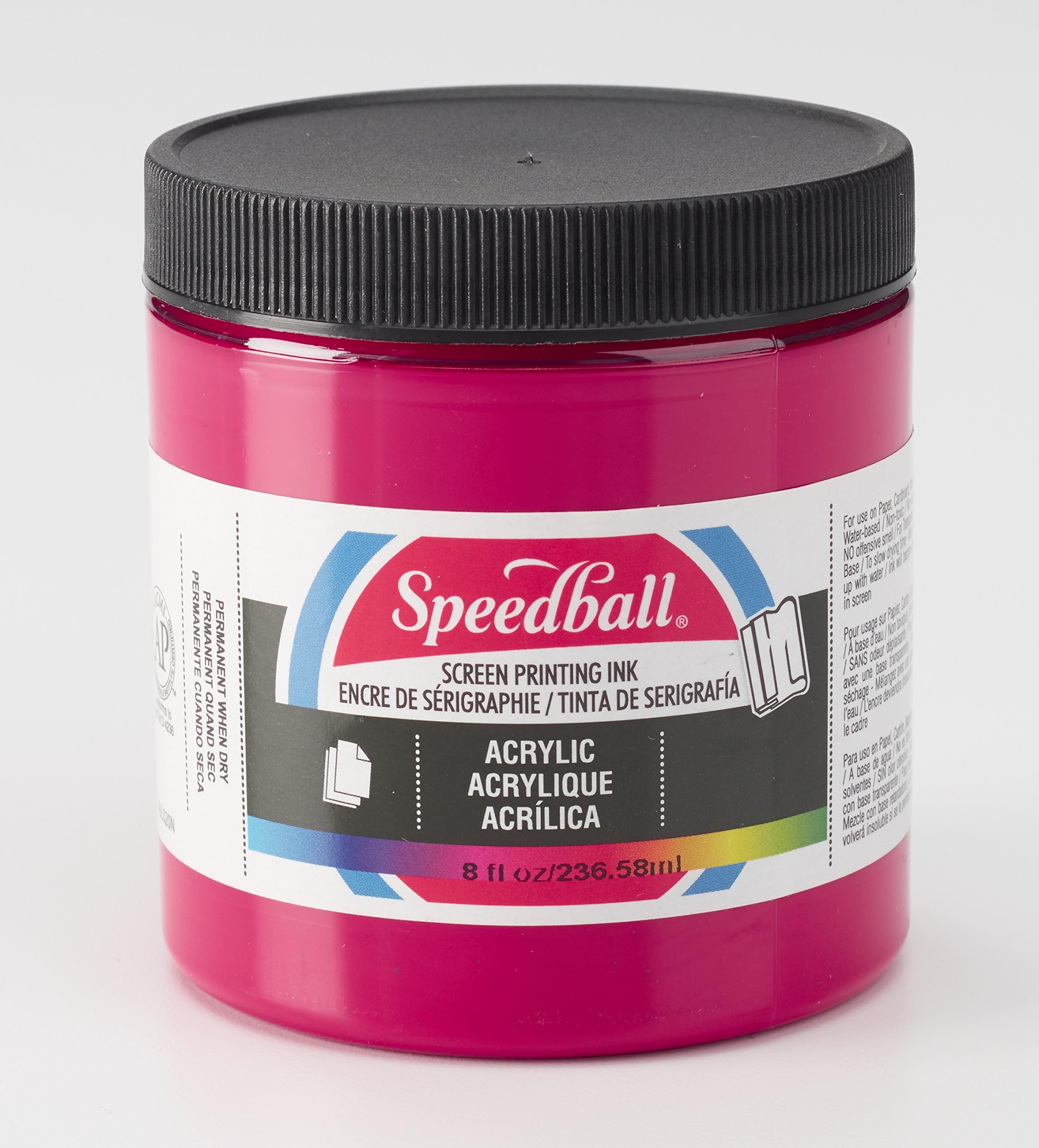 Speedball46211, Acrylic Screen Printing Ink, 8 Fl Oz. 237 ml, Process Magenta