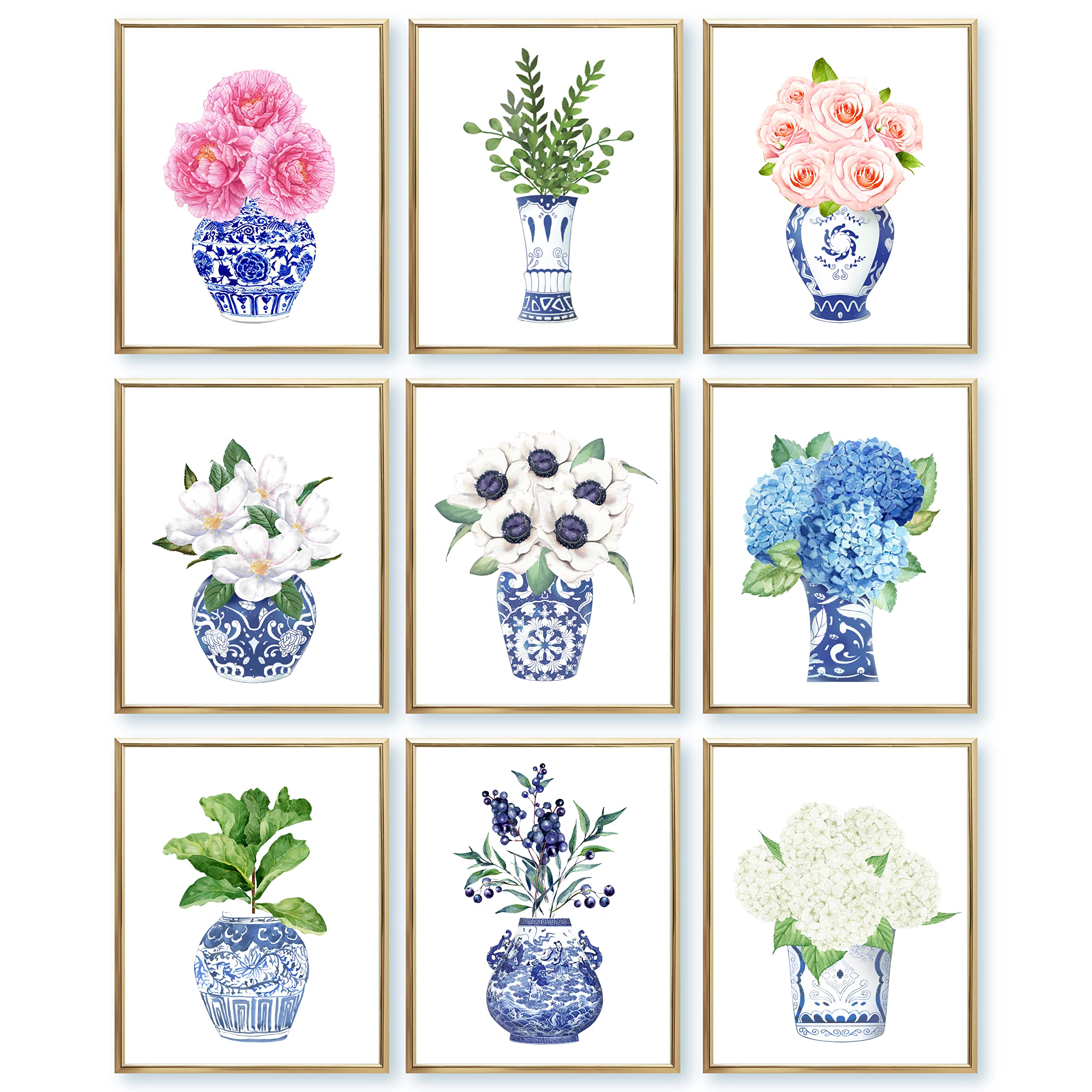 Succulents ~ Chinoiserie ~ 8”x10” Paint by Number ~ SET OF 14 KITS