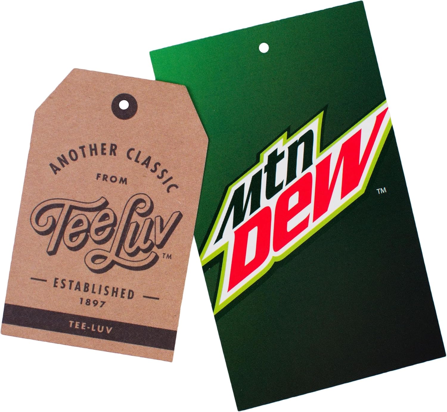 Tee Luv Men's Mountain Dew Shirt - Distressed Mt Dew Soda Logo T-Shirt - Image 7