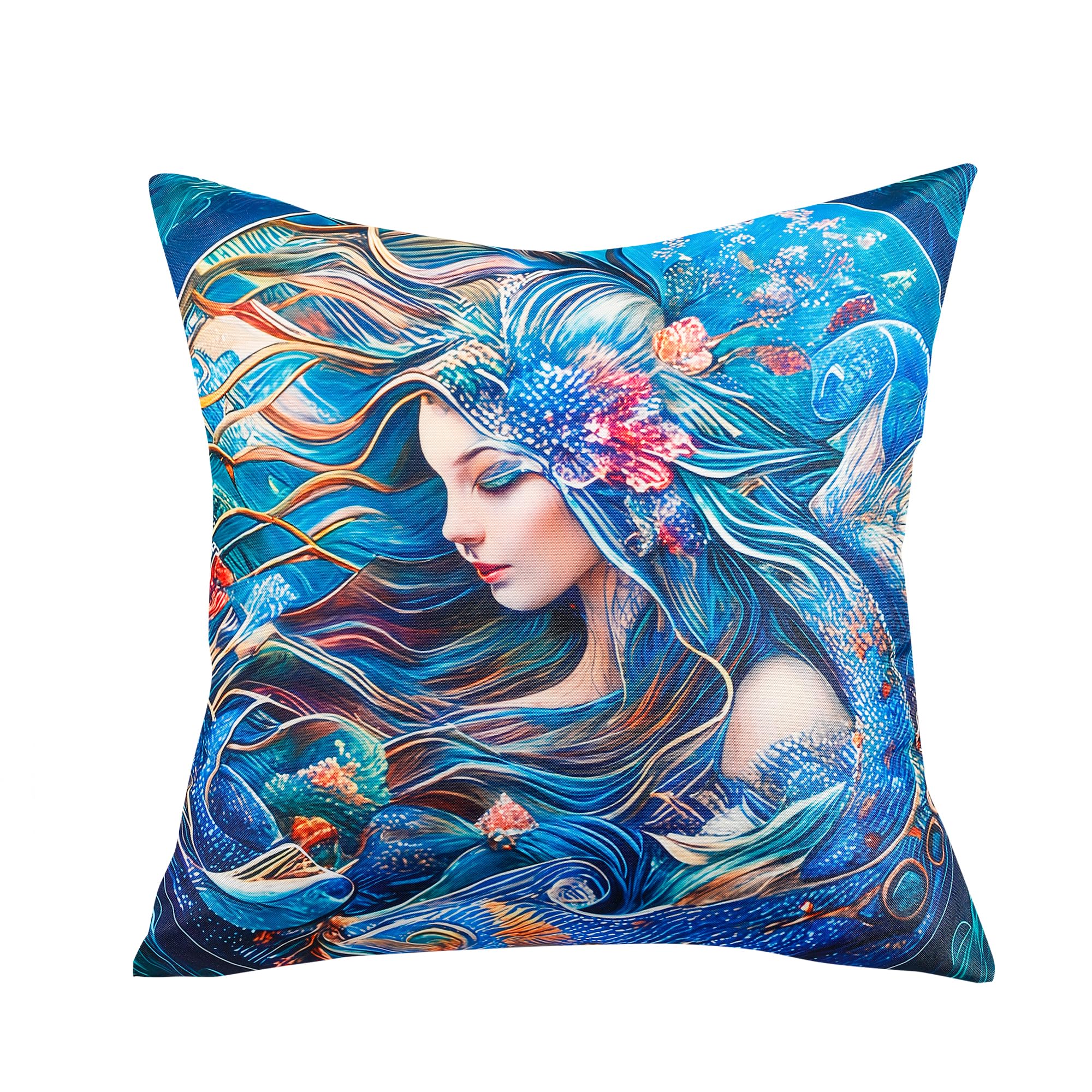 RKAAS HOME Decorative Luxurious Water Resistant Garden Outdoor Cushion Cover 45cm x 45cm 18x18 Inches (Pack of 1 - RKAAS Design NDesign26)
