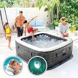 Intex - 28450EX - Pure Spa Bubbles Slate 4 Seats, Slate Grey - 6