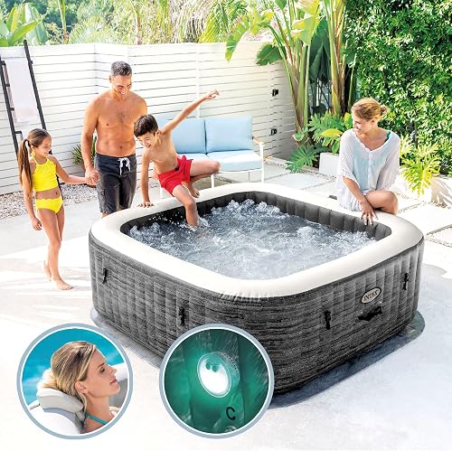 Intex - 28450EX - Pure Spa Bubbles Slate 4 Seats, Slate Grey - 6