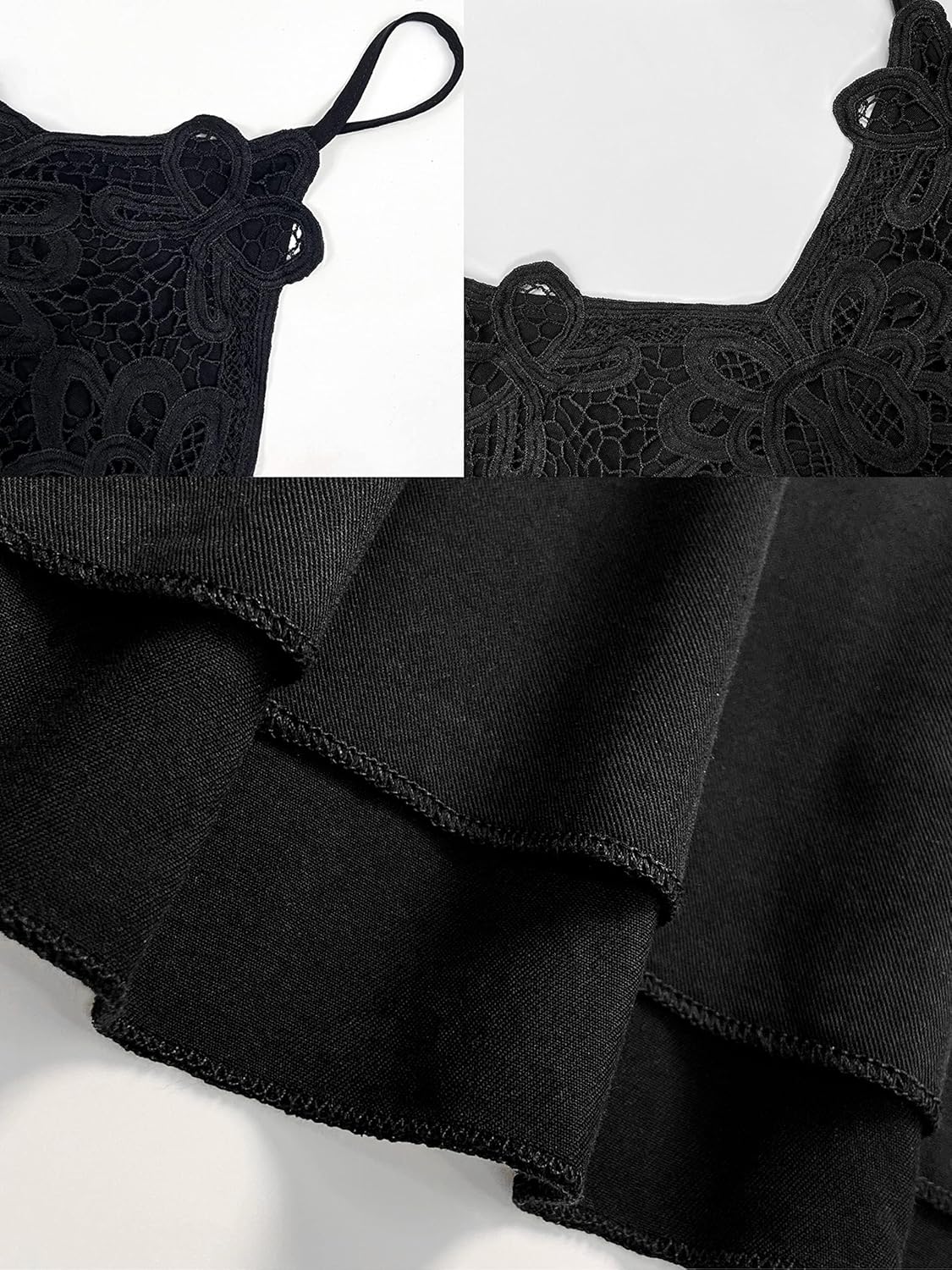 Dokuritu Women's Beach Crochet Lace Maxi Dress Solid Color Summer Vacation Spaghetti Strap Long Dress 2026 - Image 5