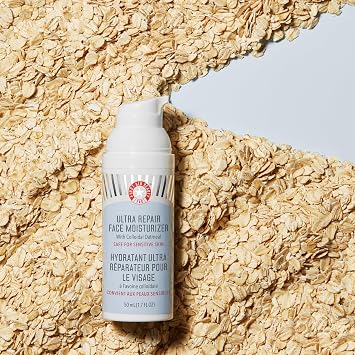 First Aid Beauty Ultra Repair Face Moisturiser – Lightweight, Hydrating Face Lotion for All Skin Types, 50mL