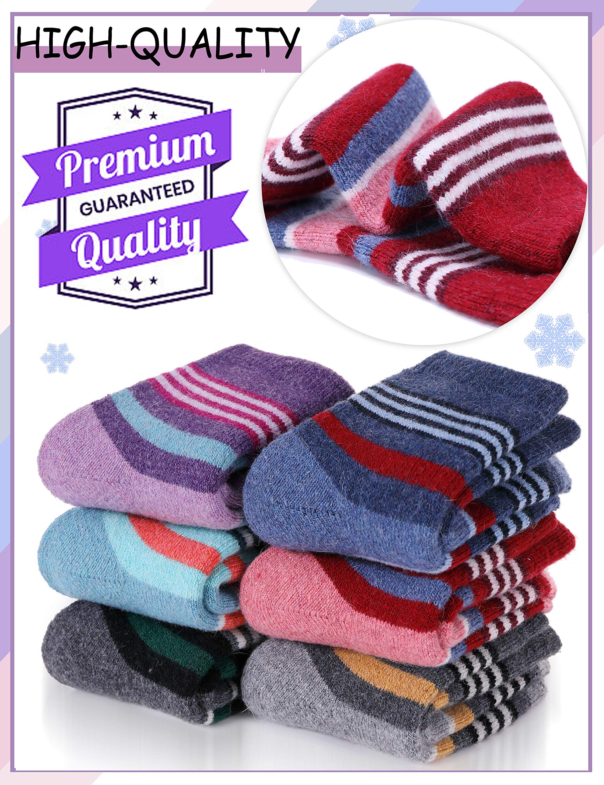PROETRADE 6 pares de calcetines térmicos para niños y niñas