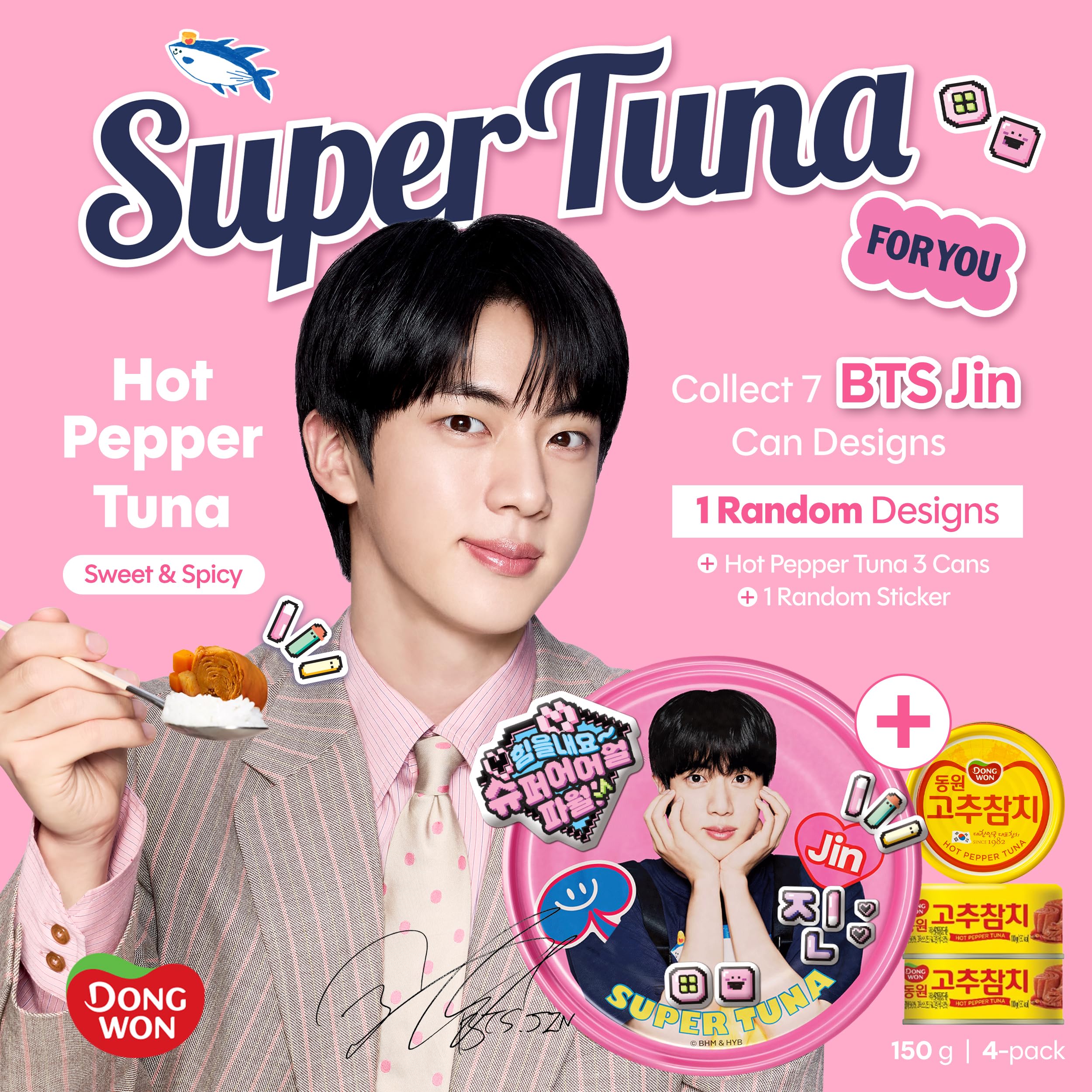 Amazon.com : Dongwon Korean Spicy Canned Tuna, BTS Jin Super Tuna