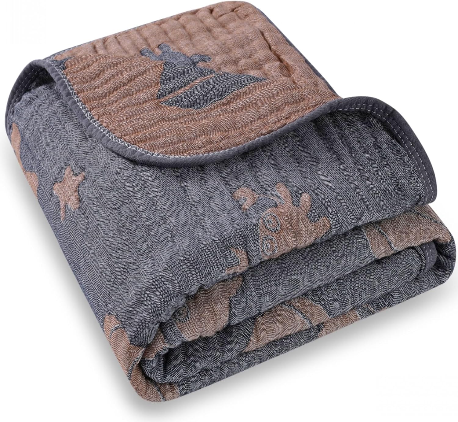 Ultra Soft Muslin Baby Blanket, A Versatile Swaddle and Crib for Babies, Toddlers, Boys, and Girls (1 Pack Ocean)